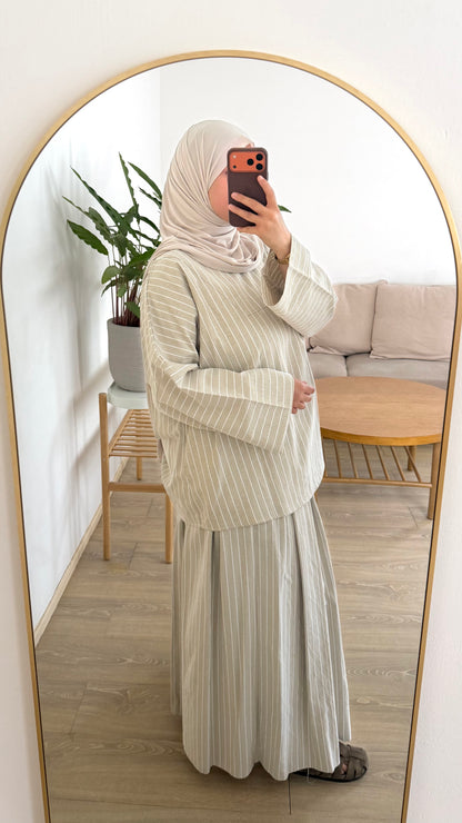 Ensemble coton rayé