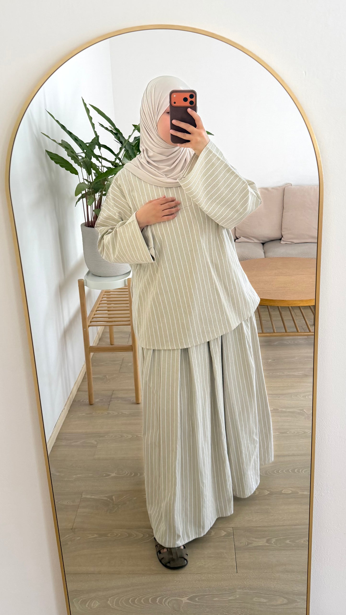 Ensemble coton rayé