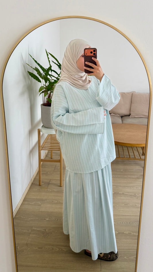 Ensemble coton rayé